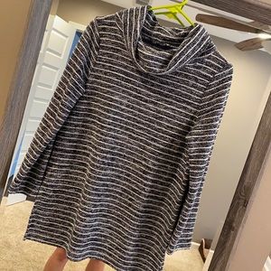 Cowl neck tunic sweater